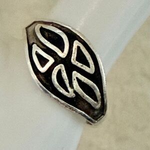 Vintage Mexico Taxco Sterling Silver Abstract Leaf Ring